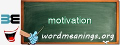 WordMeaning blackboard for motivation